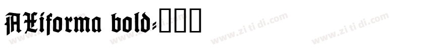 AXiforma bold字体转换